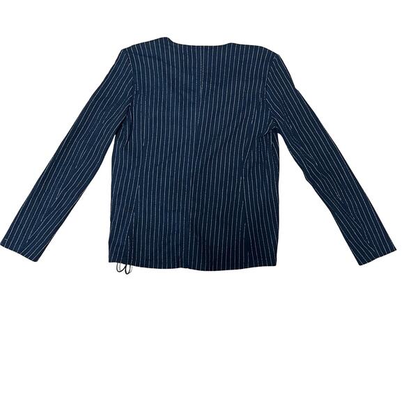 NWT Blank NYC Asymmetric Pin Stripe Blazer - Picture 3 of 5